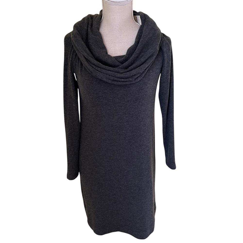 Michael Stars Grey Knit Convertible Cowl Neck Sweater Dress XS